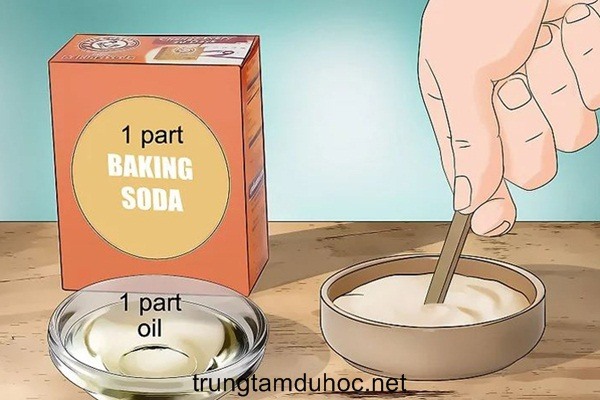 Làm sạch tường nhà bếp bằng baking soda