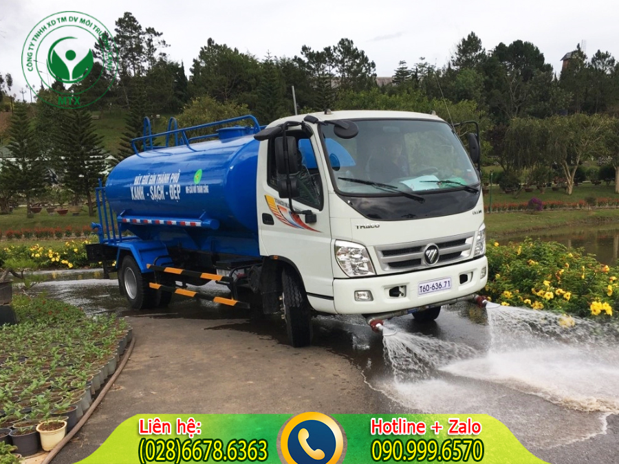 Cho thuê xe bồn chở nước tưới cây