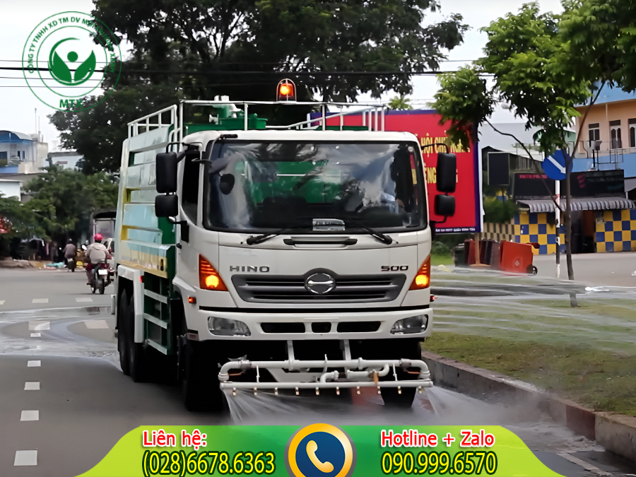 Cho thu&ecirc; xe tưới nước rửa đường mang đến rất nhiều lợi &iacute;ch