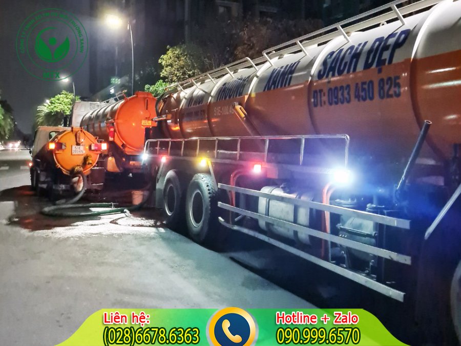 Dịch vụ cho thuê xe hút chất thải Môi Trường Xanh