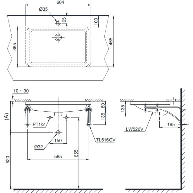 K&iacute;ch thước Lavabo 1