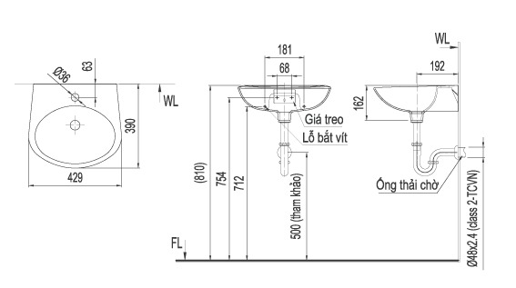 K&iacute;ch thước Lavabo 3