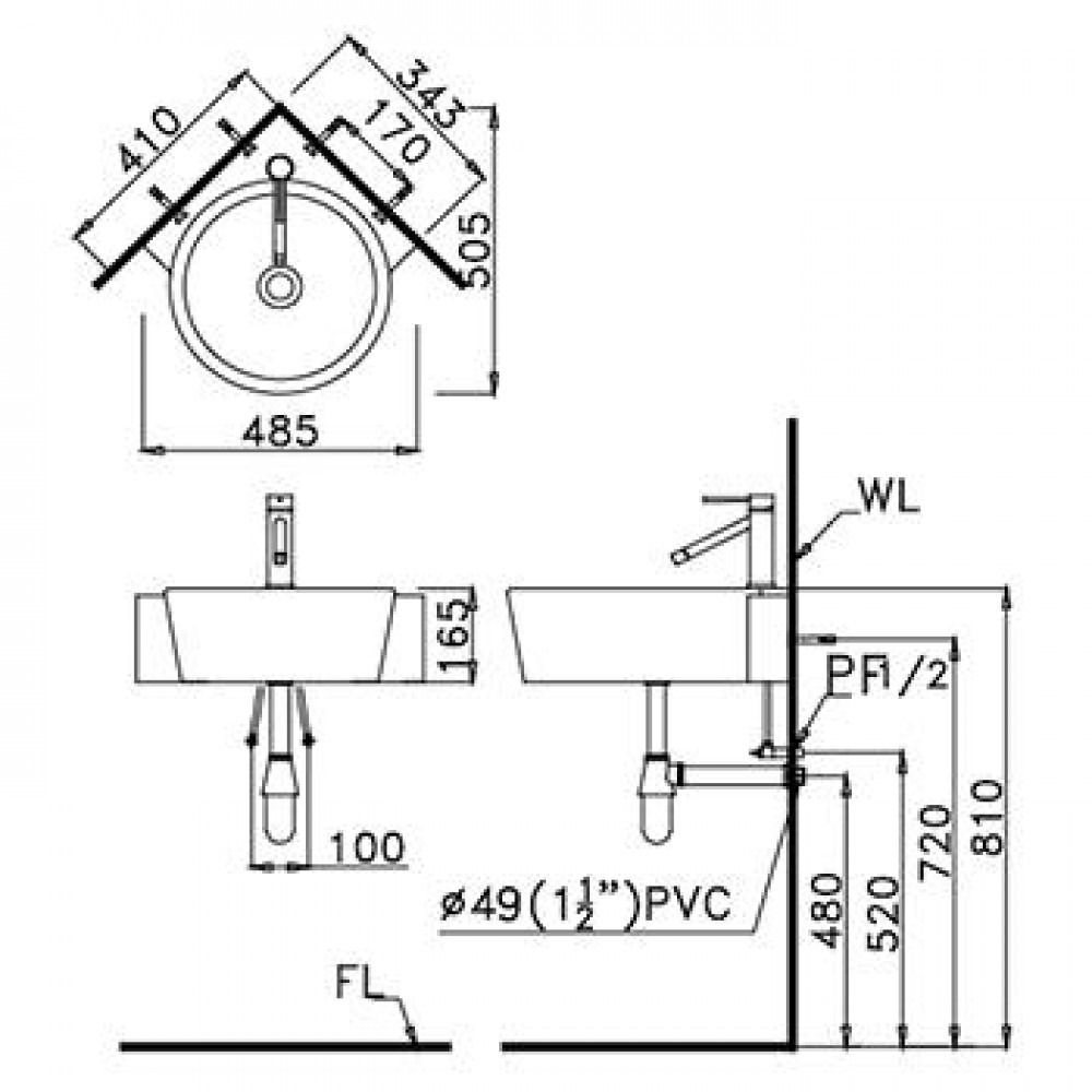 K&iacute;ch thước Lavabo 4