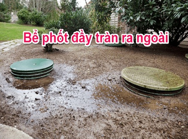 Hầm cầu đầy do l&acirc;u ng&agrave;y
