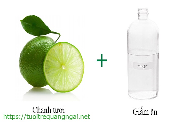 làm sạch vòi sen bằng chanh và giấm