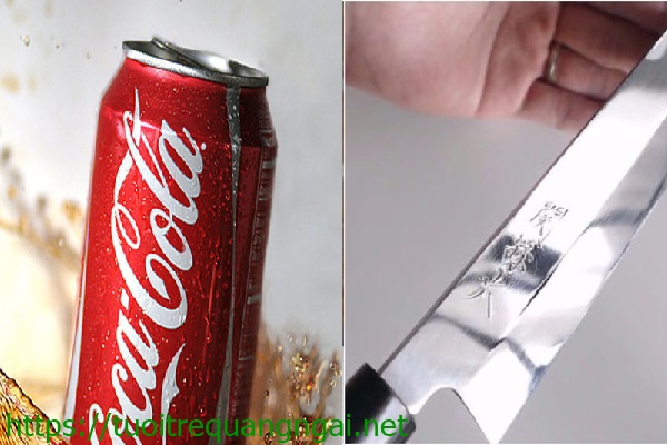 l&agrave;m sạch vệt ố tr&ecirc;n đồ inox bằng coca
