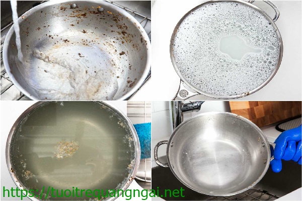 Lưu &yacute; sau khi l&agrave;m sạch vết ố tr&ecirc;n đồ inox