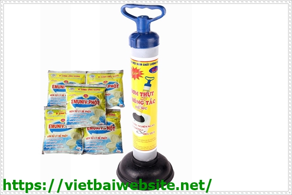 Hướng dẫn thông tắc bằng ống thụt bồn cầu