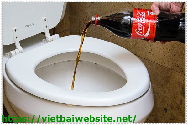 Các bước thông tắc bồn cầu với Coca